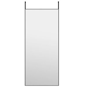 vidaXL Oglindă pentru ușă, negru, 40x100 cm, sticlă și aluminiu