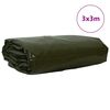 vidaXL Pânză 650g / m² Verde măsliniu 3 x 3 m Pânză cu acoperire PVC