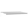vidaXL Copertină retractabilă manual, antracit/alb, 600x300 cm
