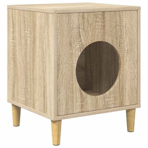 vidaXL Casa pentru pisici Sonoma 42,5 x 40 x 53 cm Lemn compozit