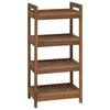 vidaXL Raft pentru baie natural 45 x 30 x 97 cm Lemn solid de tec