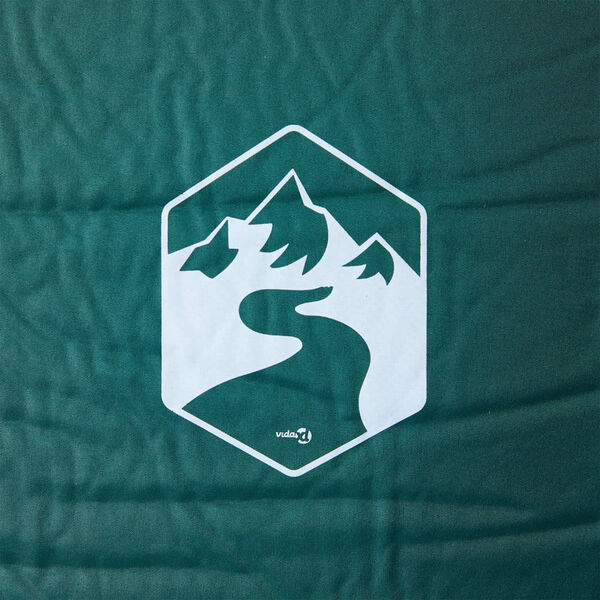 vidaXL Saltea camping auto-gonflabilă, cu pernă, 1 persoană, verde