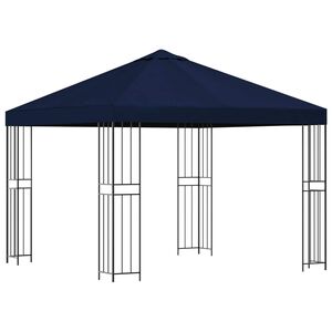 vidaXL Foișor 3 x 3 m albastru Poliester și oțel 190 gsm