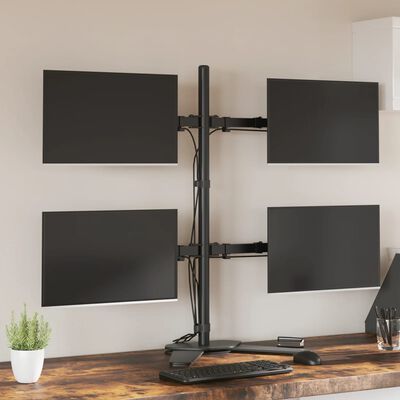 vidaXL Suport de perete pentru monitor VESA 75/100 mm, negru, oțel