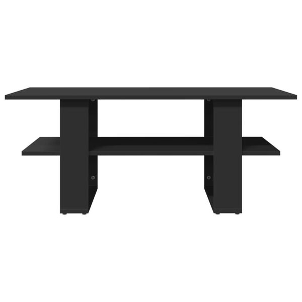 vidaXL Măsuță de cafea, negru, 102x55x42 cm, lemn prelucrat