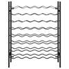 vidaXL Suport sticle de vin pentru 48 de sticle, negru, metal