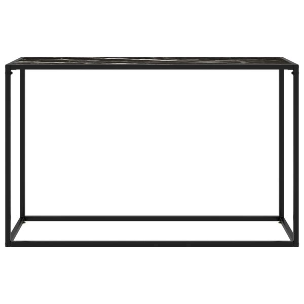 vidaXL Masă consolă, negru, 120x35x75 cm, sticlă securizată