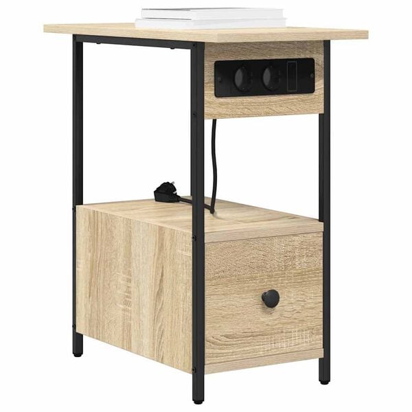 vidaXL Dulap de noapte Stejar Sonoma 60 x 30 x 61 cm Lemn compozit
