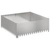 vidaXL Margine pentru gazon 100 x 100 x 35 cm Oțel Argintiu