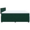 vidaXL Pat box spring cu saltea, verde &icirc;nchis, 180x200 cm, catifea