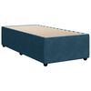 vidaXL Pat box spring cu saltea, albastru, 90x200 cm, catifea