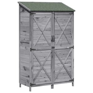 vidaXL Sălaș de grădină Gri 106 x 56 x 176,5 cm Lemn de Brad Solid