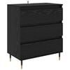 vidaXL Bufet Stejar Negru 60 x 35 x 70 cm Lemn prelucrat