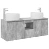 vidaXL Set dulap baie 3 buc. Gri Beton 49,5 x 44,5 x 66 cm