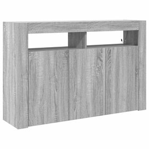vidaXL Bufet Gri Sonoma 116 x 30 x 75 cm Lemn compozit