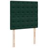 vidaXL Pat box spring cu saltea, verde &icirc;nchis, 100x200 cm, catifea