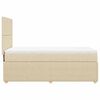 vidaXL Pat box spring cu saltea, crem, 80x200 cm, textil