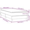vidaXL Pat box spring cu saltea, negru, 100x210 cm, catifea