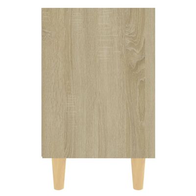 vidaXL Noptiere cu picioare lemn 2 buc. alb/stejar Sonoma 40x30x50cm