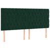 vidaXL Pat box spring cu saltea, verde &icirc;nchis, 200x200 cm, catifea