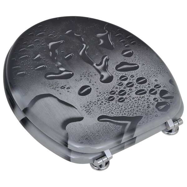 vidaXL Capace WC, 2 buc., MDF, model picături de apă