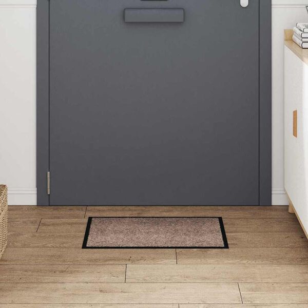 vidaXL Covoraș de intrare Bej 60 x 40 x 1.2 cm Țesătură Teddy