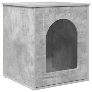 vidaXL Casa pentru pisici Beton 53 x 52 x 62 cm Lemn compozit