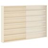 vidaXL Dulap de afișare pe perete cu raft Bej 80 x 8,5 x 54 cm placaj