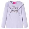 vidaXL Tricou pentru copii cu m&acirc;neci lungi, lila, 104
