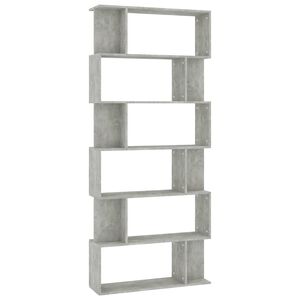vidaXL Bibliotecă/Separator, gri beton, 80x24x192 cm, lemn prelucrat