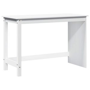 vidaXL Birou Alb 112 x 50 x 75 cm Lemn de pin masiv