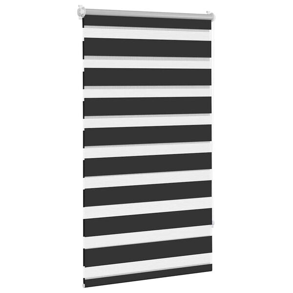 vidaXL Jaluzea Zebră 90,9x150 cm Lățime material 86,7 cm negru