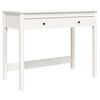 vidaXL Birou cu sertare, alb, 100x50x78 cm, lemn masiv de pin
