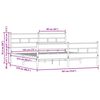vidaXL Cadru de pat metalic fără saltea, stejar maro, 183x213 cm