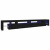 vidaXL Comodă TV cu lumini LED, negru, 290x36,5x40 cm