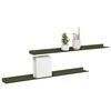 vidaXL Raft suspendat 2 pcs Verde măsliniu 80 x 9 x 2,5 cm Oțel