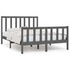 vidaXL Cadru de pat mic dublu, gri, 120x190 cm, lemn masiv