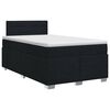vidaXL Pat boxspring cu saltea Negru 120 x 200 cm Țesătură