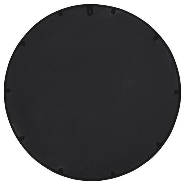 vidaXL Oglindă rotundă,negru,60x4 cm,fier,pentru utilizare în interior