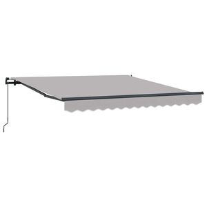 vidaXL Cortina Retractabilă Gri deschis 300 x 250 cm Poliester și oțel