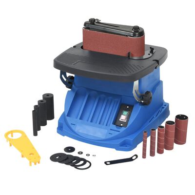 vidaXL Mașină de șlefuit cu ax oscilant și curea, 450 W, albastru
