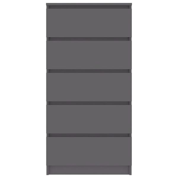 vidaXL Dulap cu sertare, gri, 60x35x121 cm, lemn prelucrat