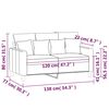 vidaXL Canapea cu 2 locuri, maro, 120 cm, catifea