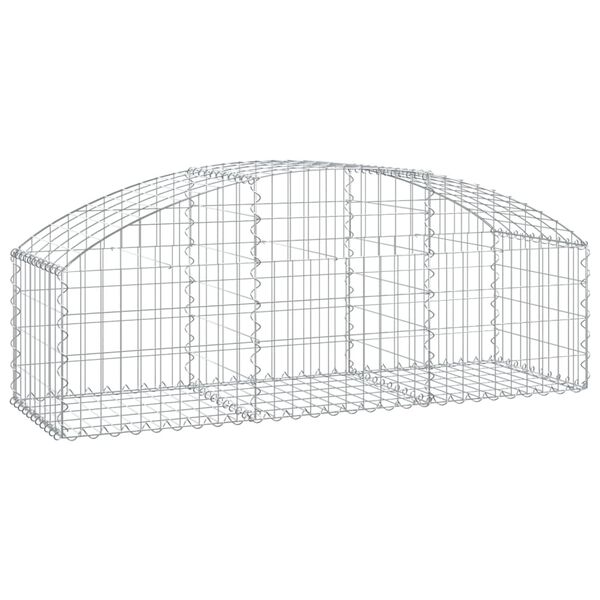 vidaXL Coș gabion arcuit, 150x50x40/60 cm, fier galvanizat