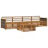 vidaXL Set de canapele de exterior 5 pcs natural Lemn Solid de Acacia