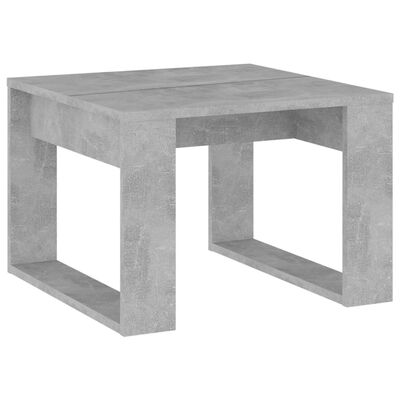 vidaXL Masă laterală, gri beton, 50x50x35 cm, PAL