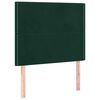 vidaXL Pat box spring cu saltea, verde &icirc;nchis, 90x200 cm, catifea