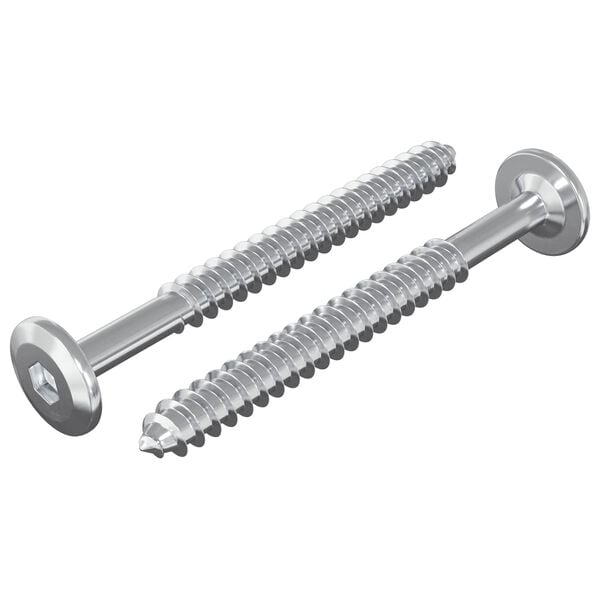 vidaXL Șuruburi din Lemn 2 pcs Argintiu M6 x 70 mm Oțel
