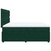 vidaXL Pat box spring cu saltea, verde &icirc;nchis, 200x200 cm, catifea