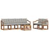 vidaXL Set de canapele de exterior 7 buc. Gri natural și deschis